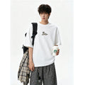 Men's Casual Sporty Short Sleeve High Street Round Neck Couple T-Shirt