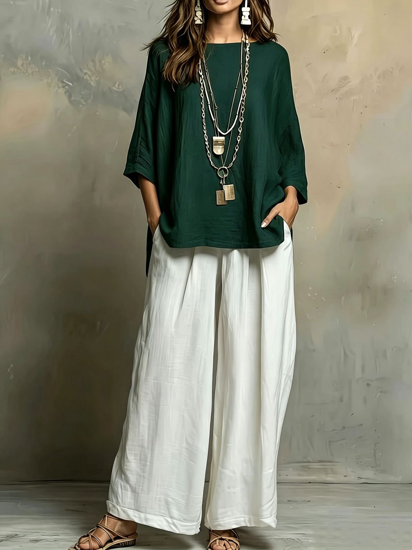 Bohemian Style Loose Elegant Set for Women Casual Vacation Outfit